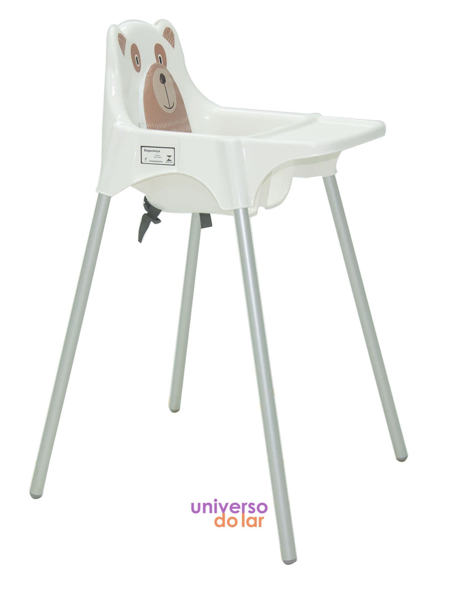 Cadeira Infantil para Refeição Teddy Alta em Polipropileno - Branco