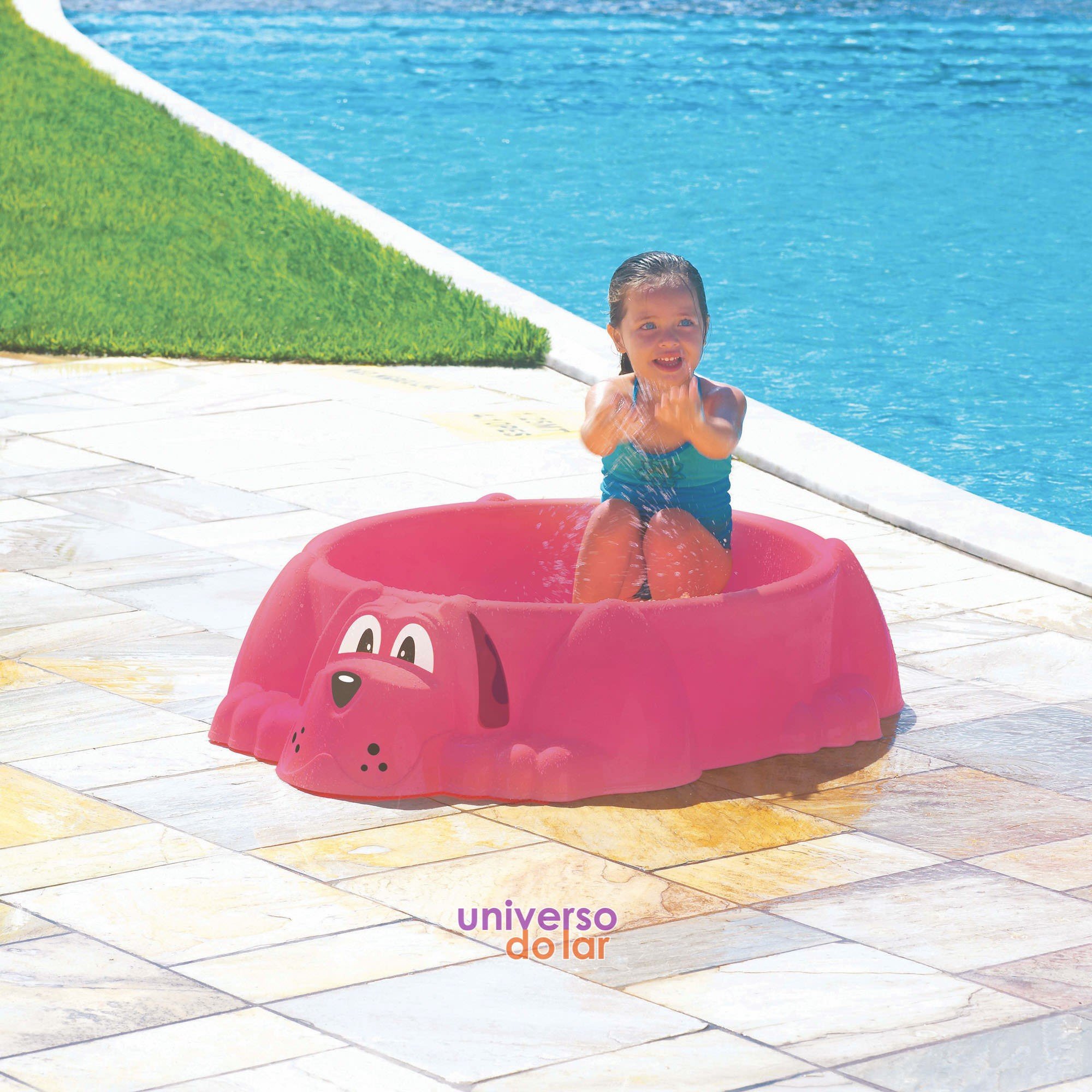 Piscina Infantil Aquadog tipo Assento - Rosa