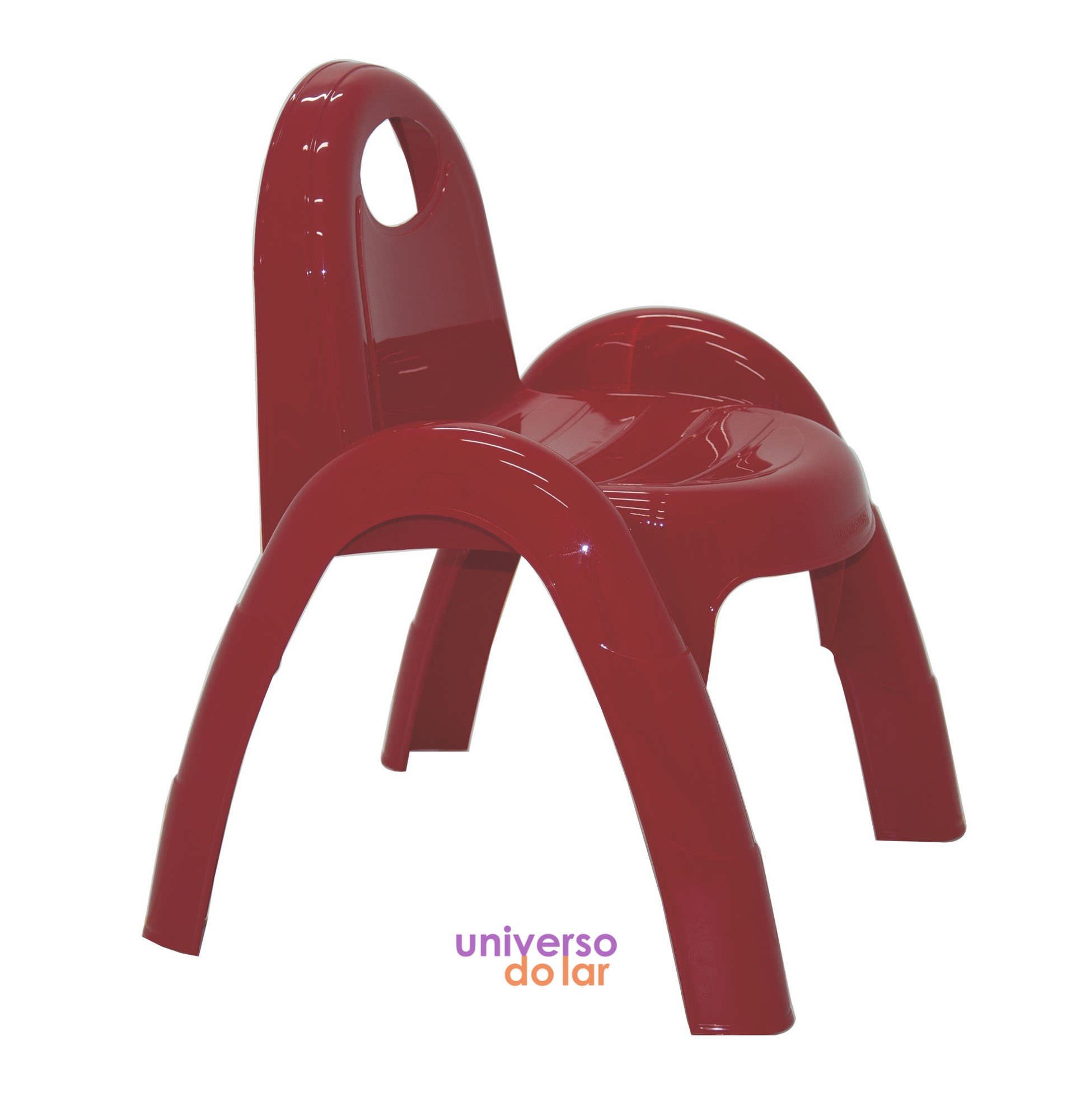 Cadeira Infantil Popi em Polipropileno - Vermelho