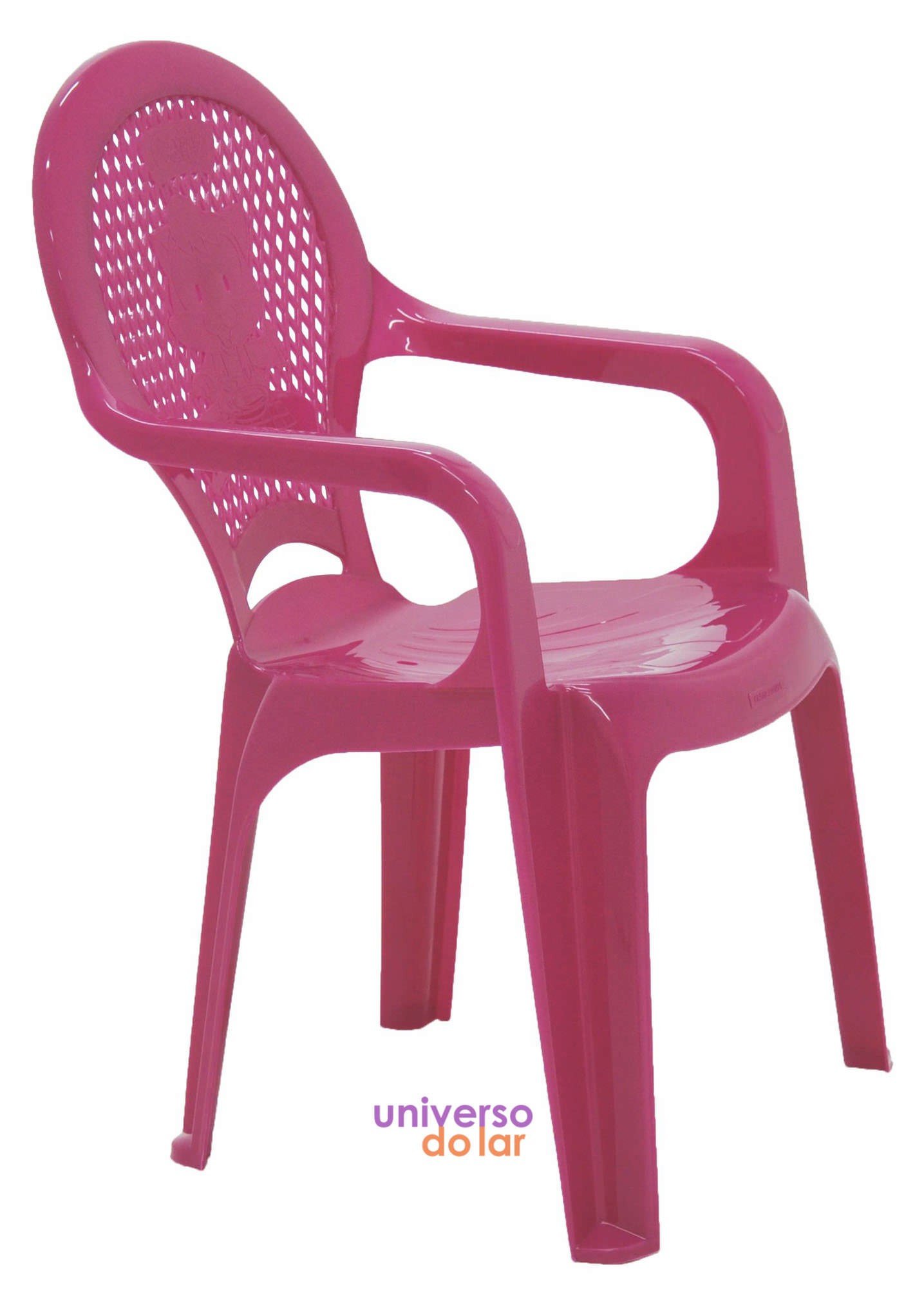 Cadeira Infantil Catty em Polipropileno Estampado - Rosa