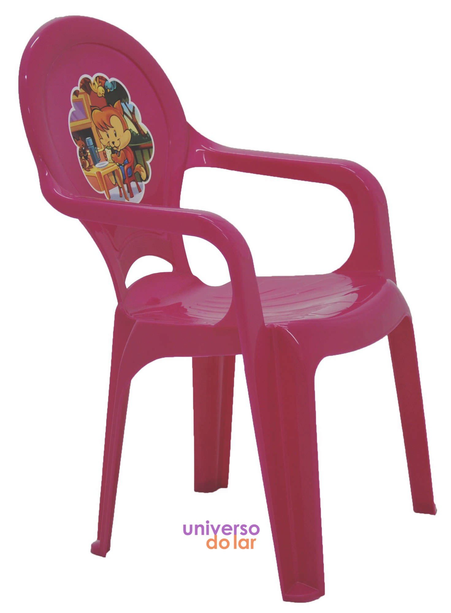 Cadeira Infantil Catty em Polipropileno Adesivado - Rosa