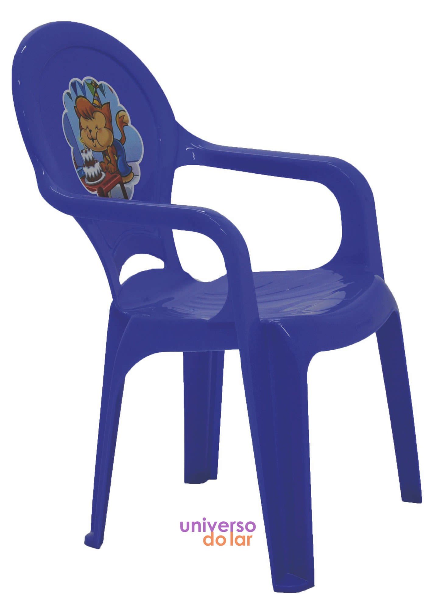 Cadeira Infantil Catty em Polipropileno Adesivado - Azul
