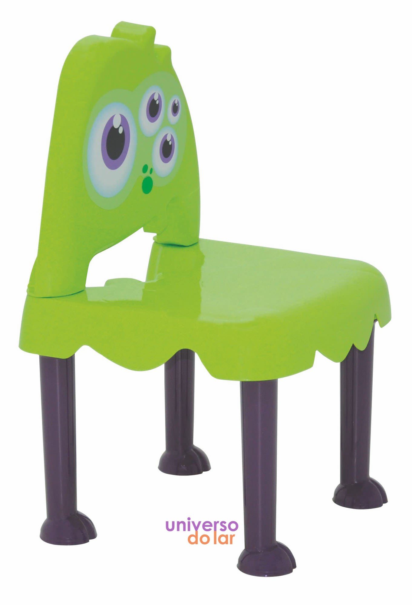 Cadeira Infantil Monster em Polipropileno - Verde