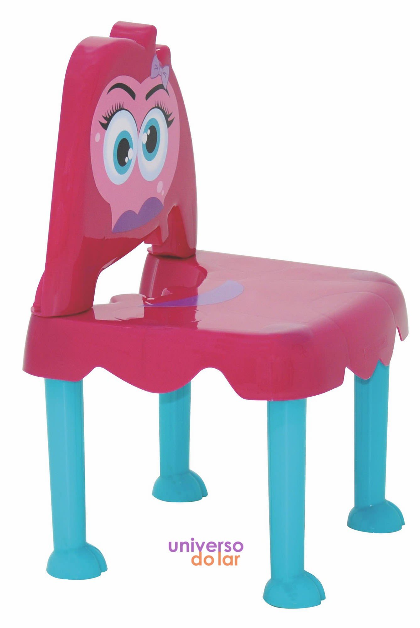 Cadeira Infantil Monster em Polipropileno - Rosa