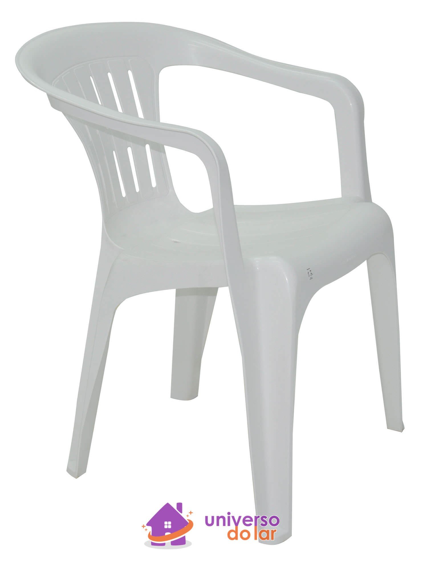 Cadeira Atalaia Basic com Braços em Polipropileno Branco