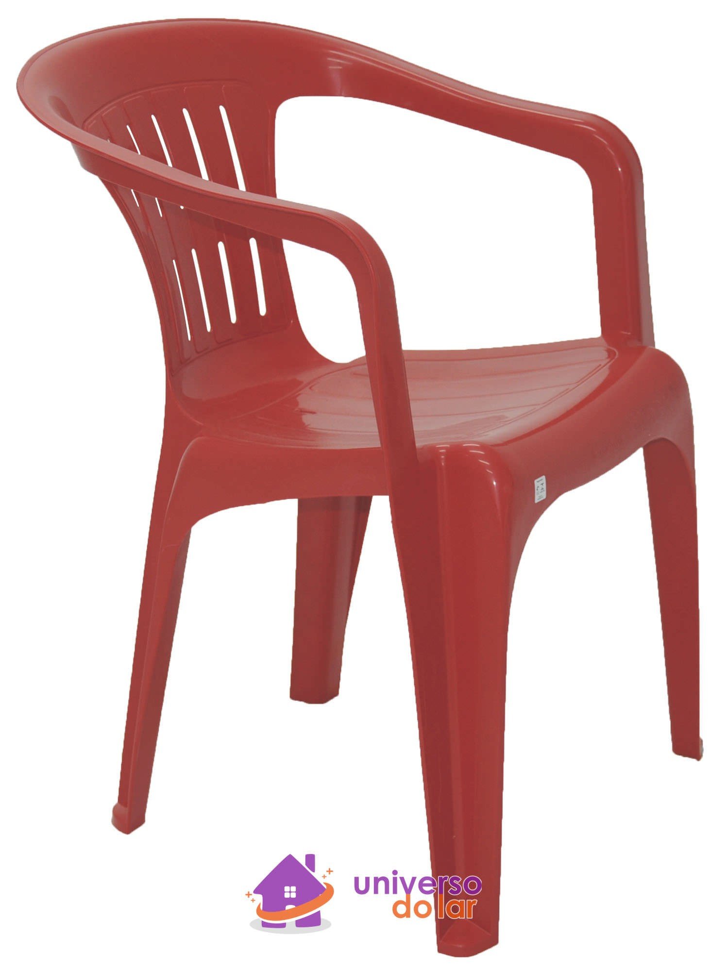 Cadeira Atalaia Basic com Braços em Polipropileno Vermelho