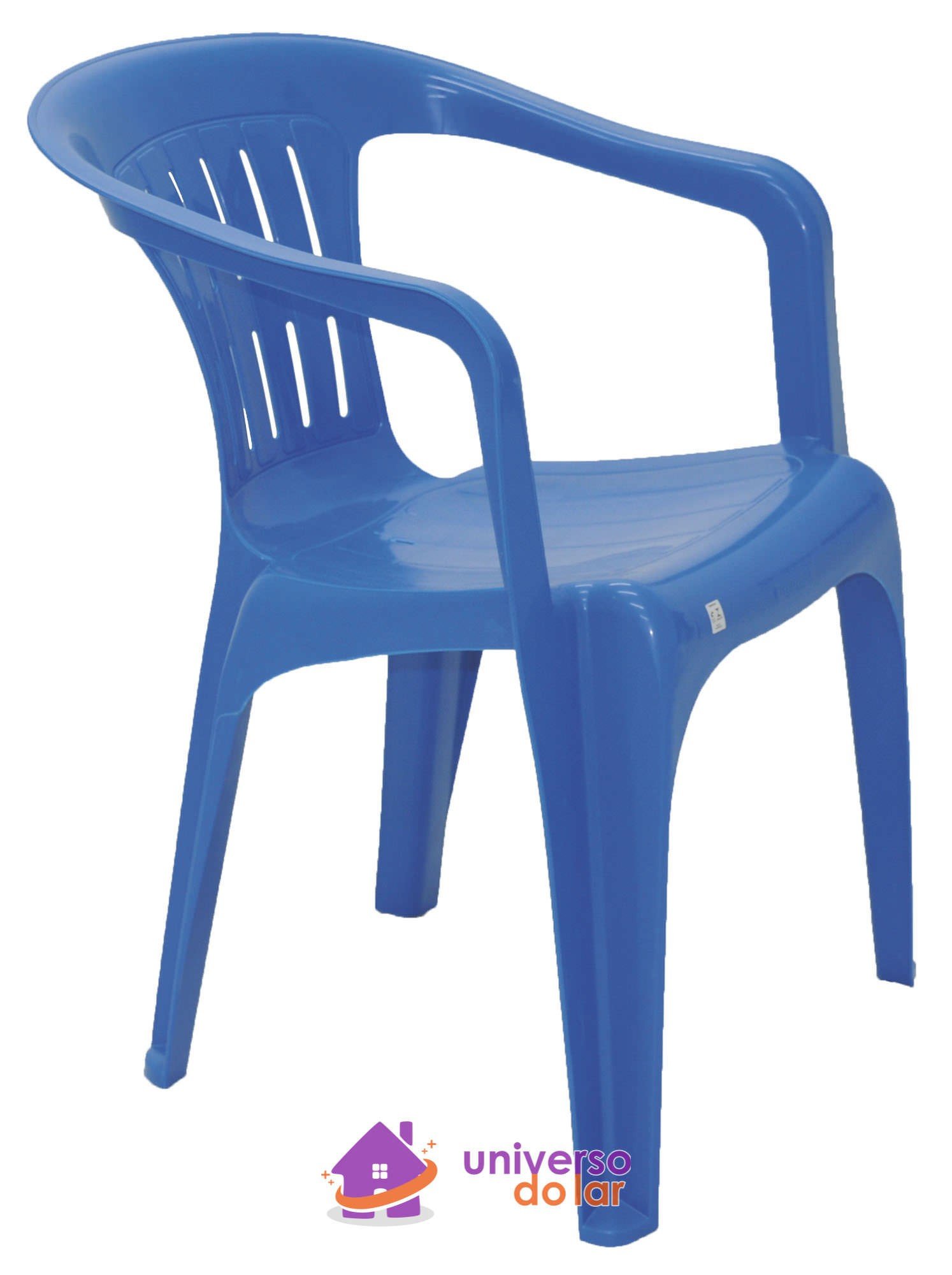 Cadeira Atalaia Basic com Braços em Polipropileno Azul
