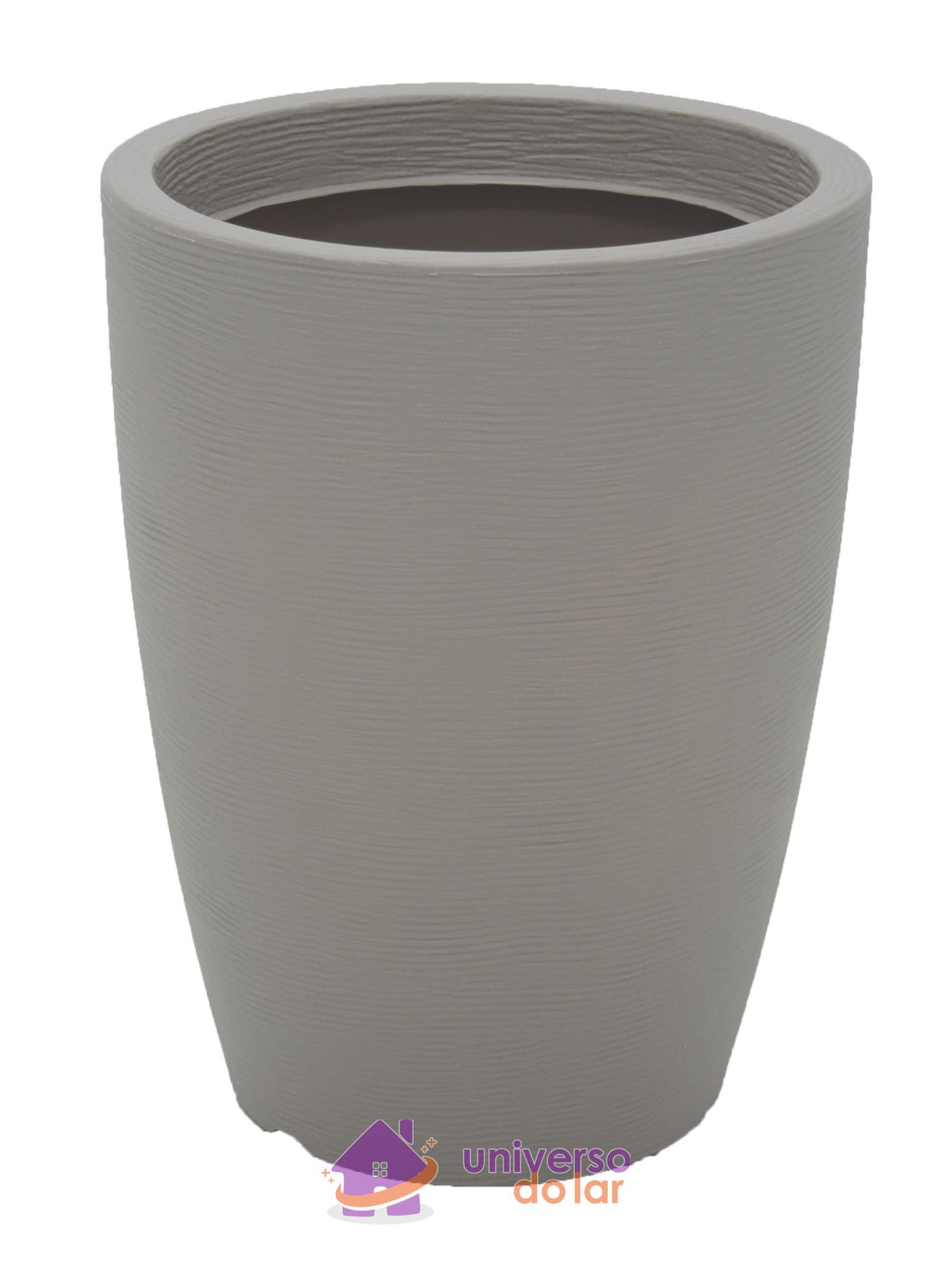 Vaso Thai Basic em Polietileno Concreto 48 cm