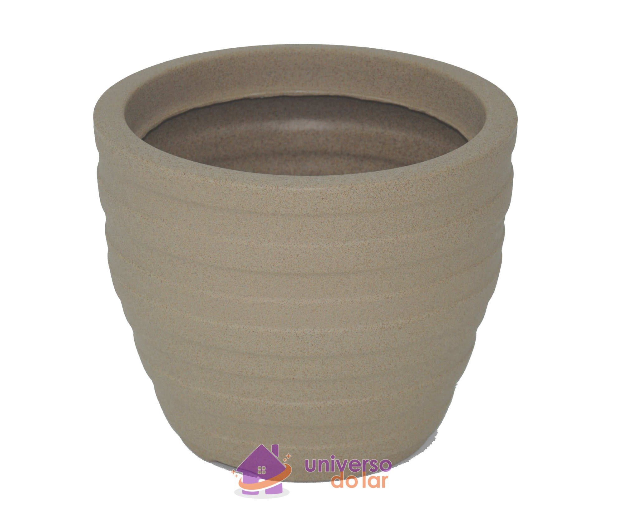 Vaso Inca Basic em Polietileno Areia 24 cm