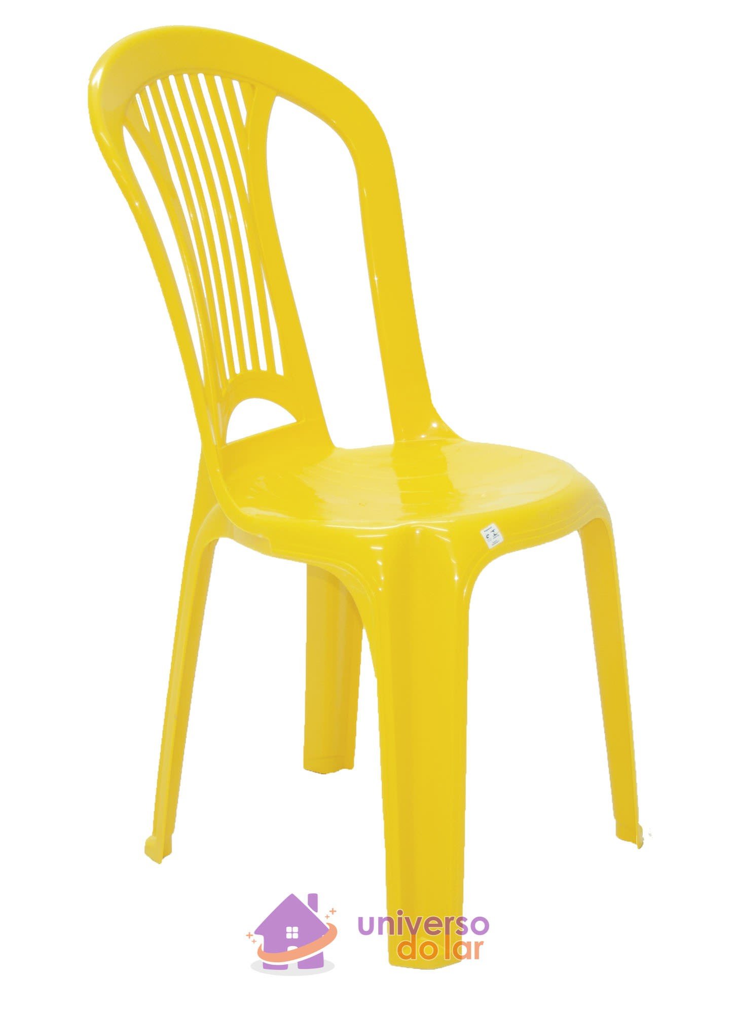 Cadeira Atlântida Economy Sem Braços Amarela