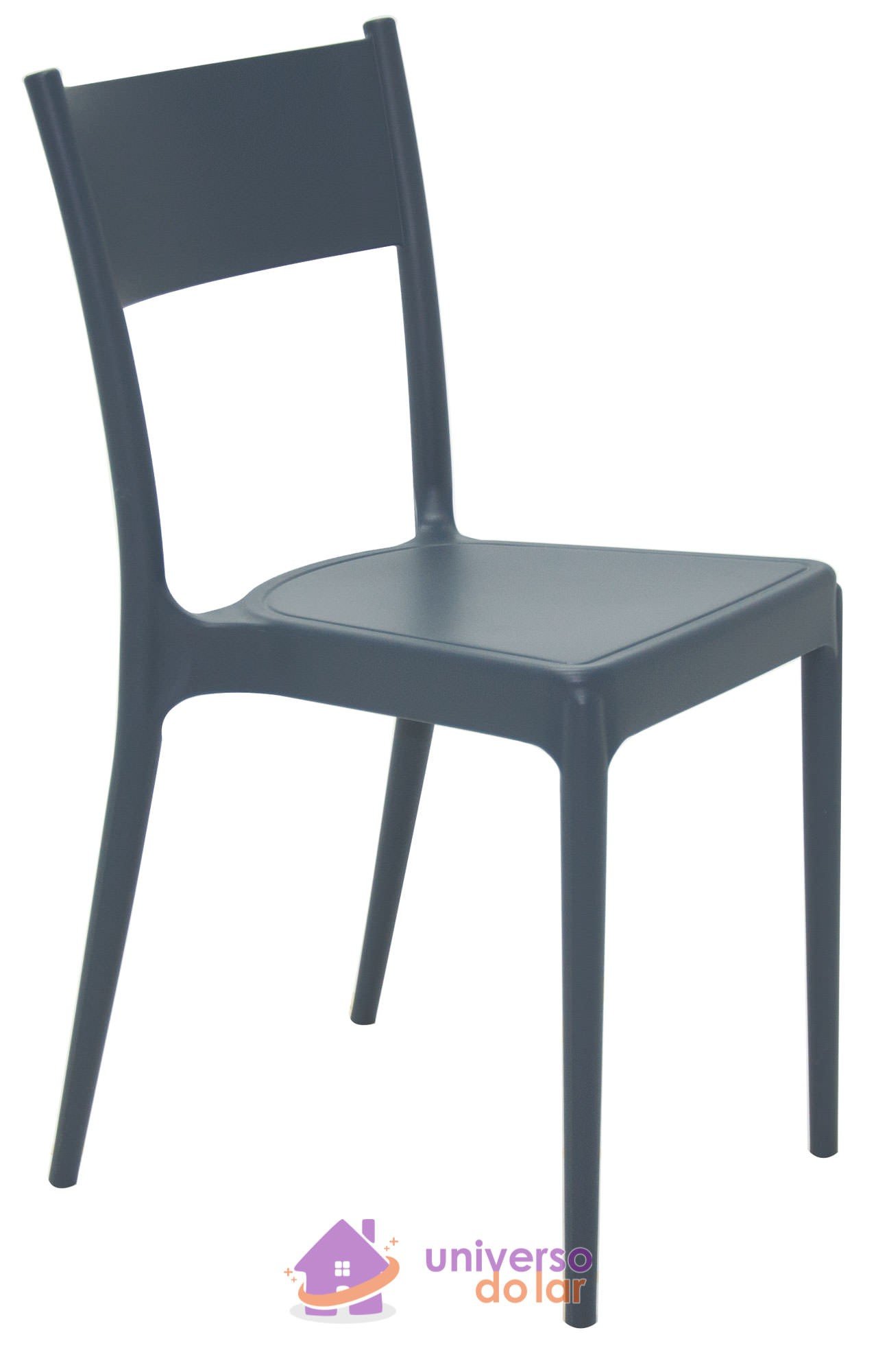 Cadeira Diana Satinada Azul sem Braços em Polipropileno e Fibra de Vidro