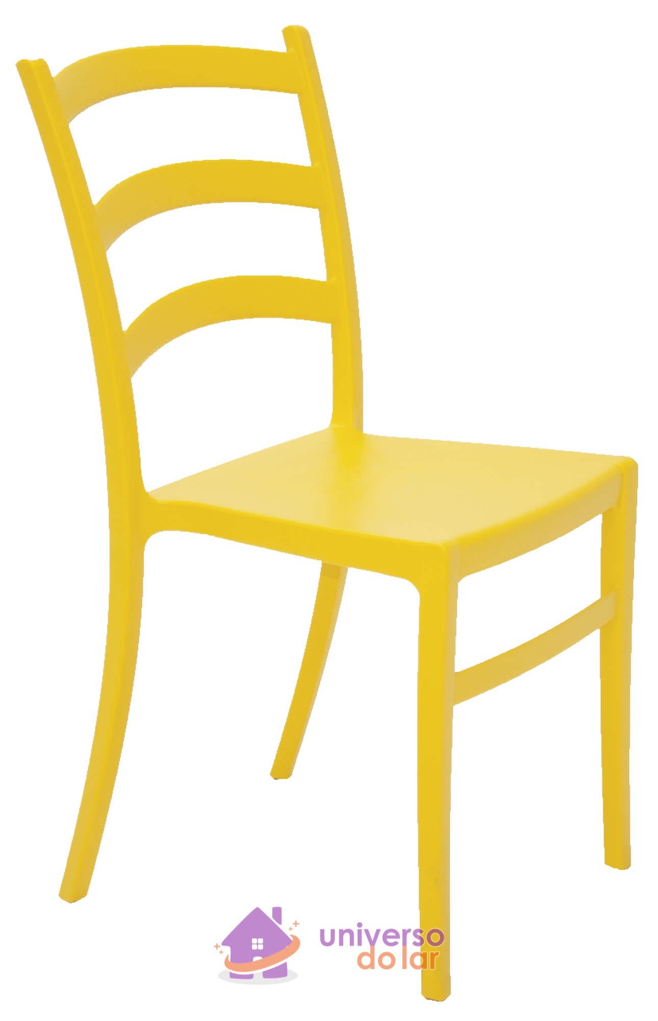 Cadeira Nadia Amarela sem Braços em Polipropileno e Fibra de Vidro
