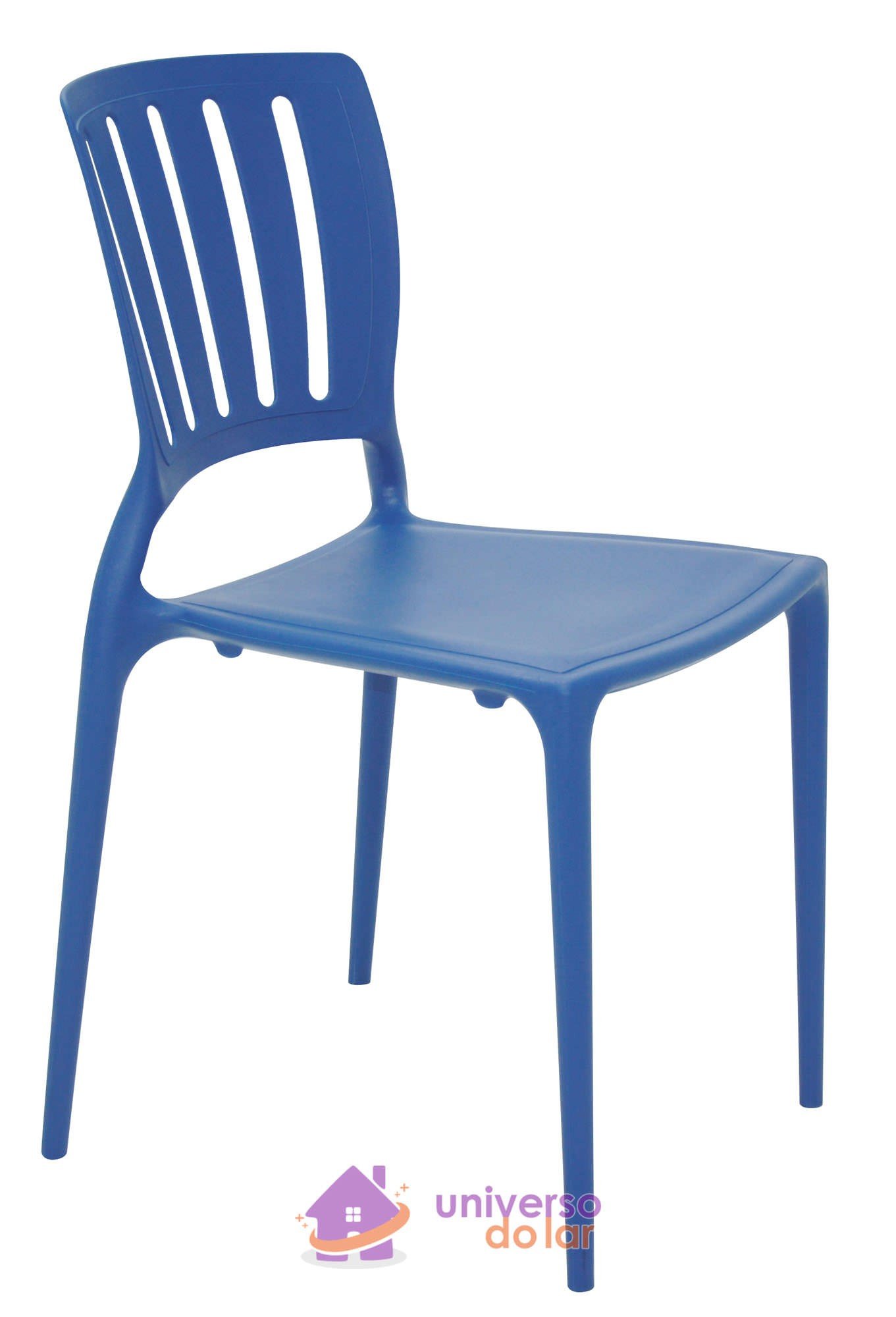 Cadeira Sofia Mariner sem Braços com Encosto Vazado Vertical em Polipropileno