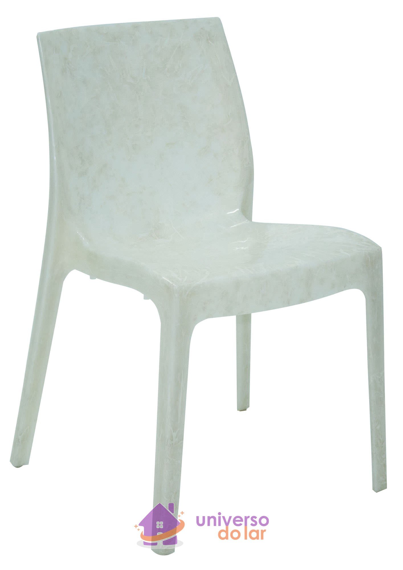 Cadeira Alice sem Braços em Polipropileno Pérola Branco
