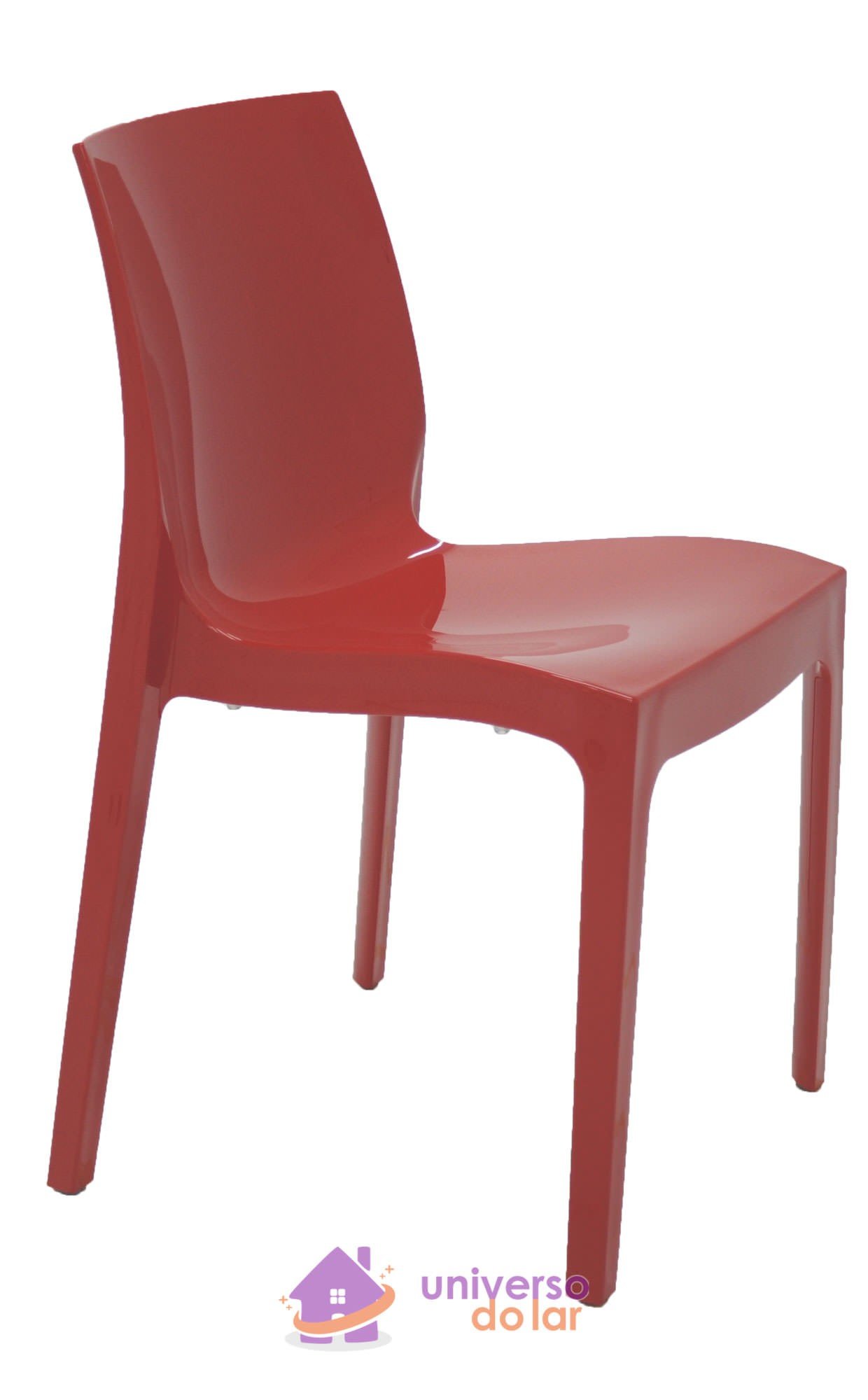 Cadeira Alice Polida Vermelha sem Braços em Polipropileno