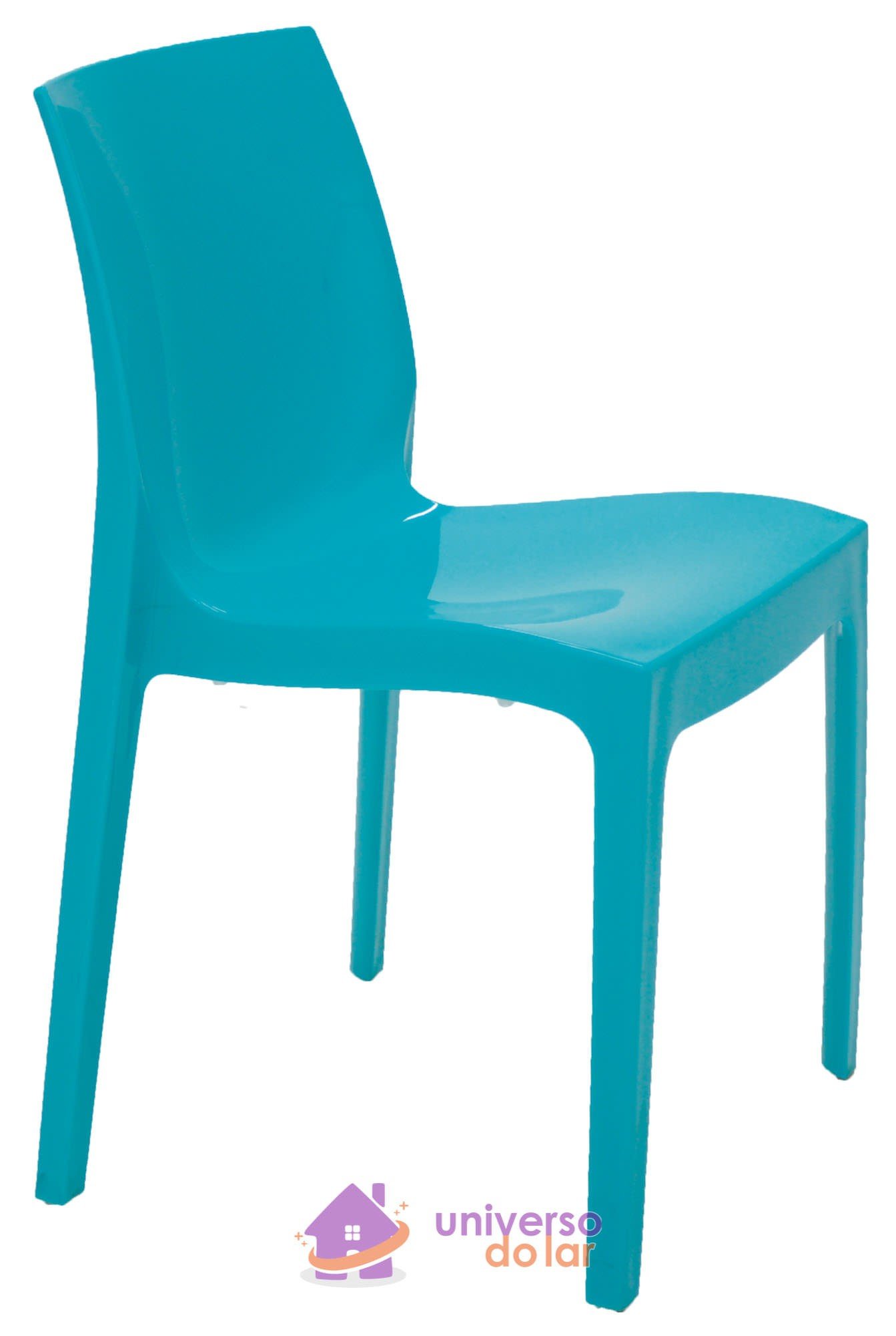 Cadeira Alice Polida sem Braços em Polipropileno Azul