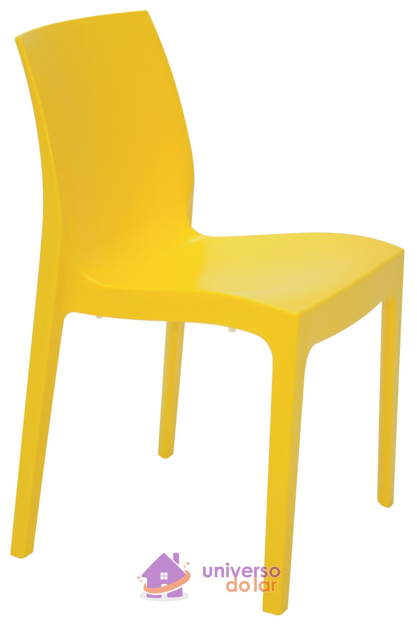 Cadeira Alice Satinada sem Braços em Polipropileno Amarelo