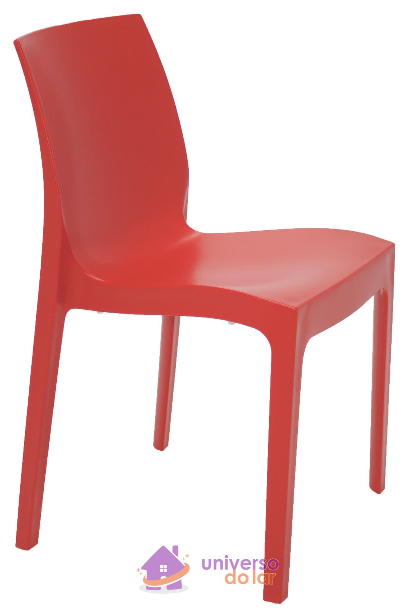 Cadeira Alice Satinada Vermelha sem Braços em Polipropileno