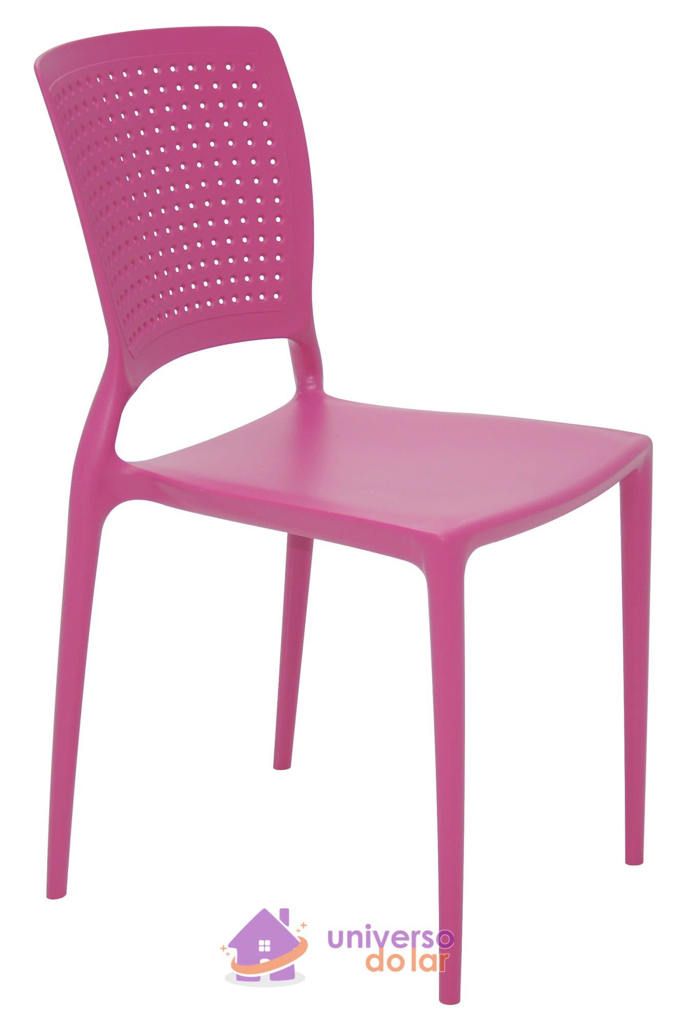 Cadeira Safira em Polipropileno e Fibra de Vidro Rosa