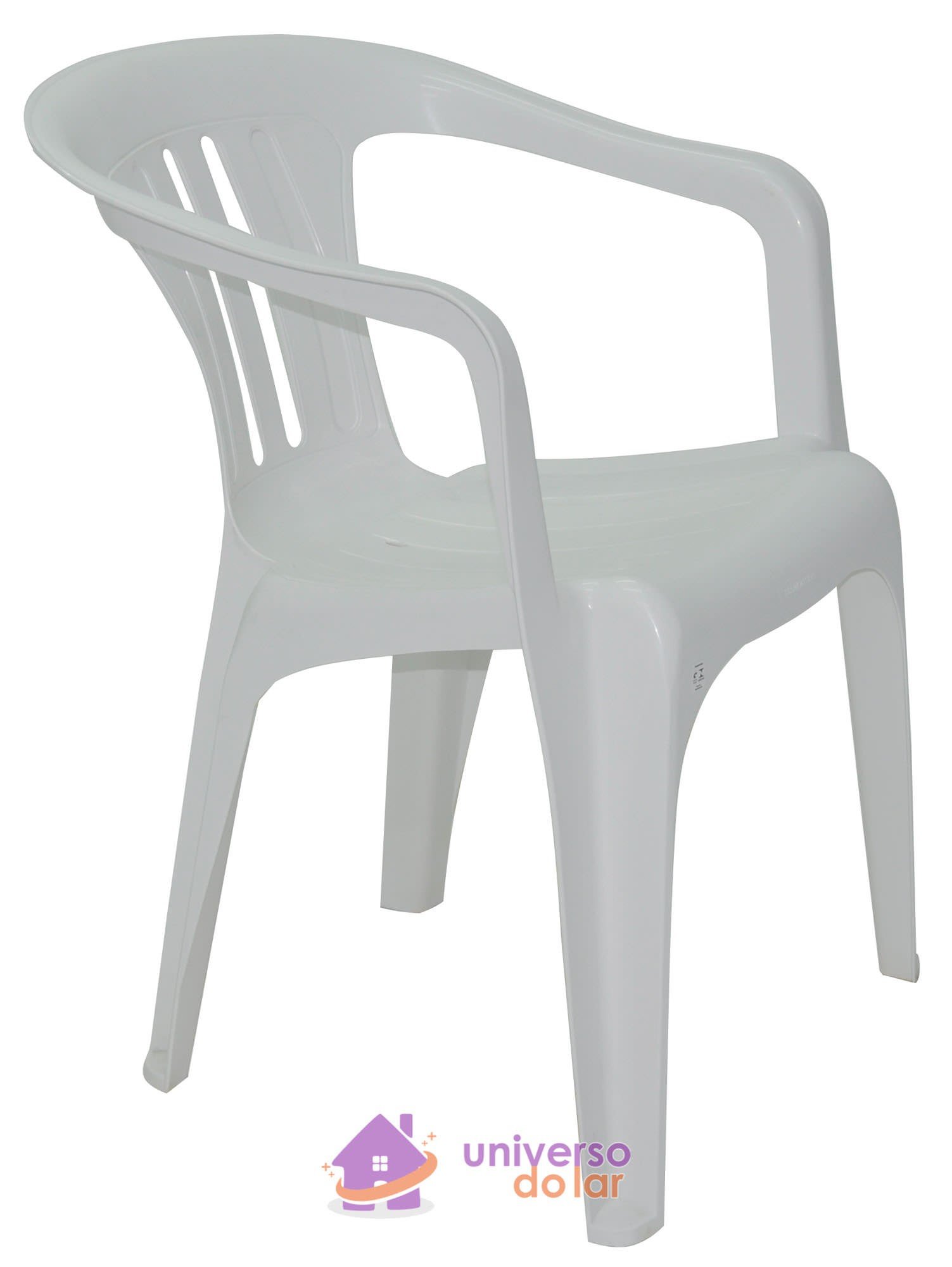 Cadeira Maricá Basic com Braços em Polipropileno Branco