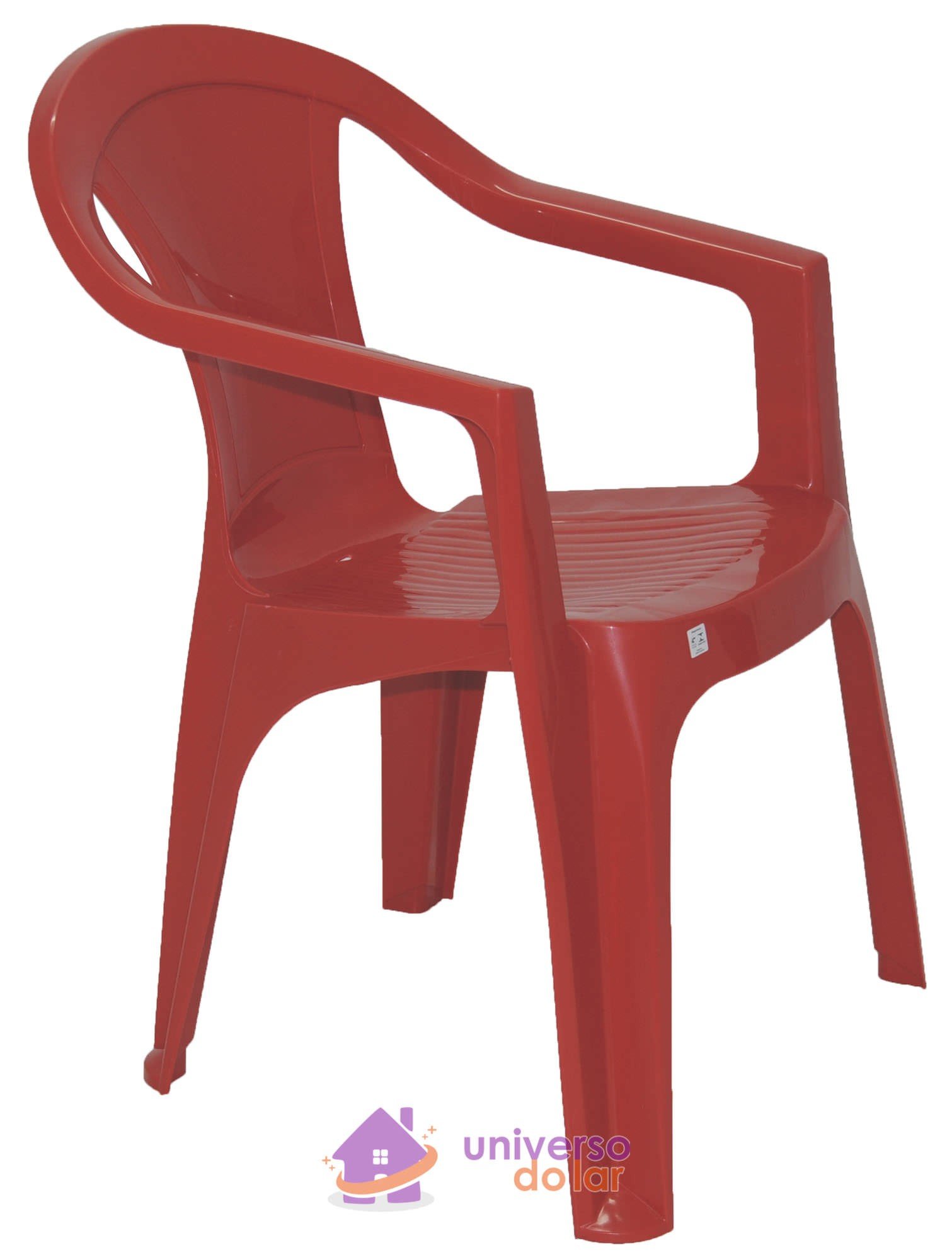 Cadeira Ilha Bela Com Braços Vermelha