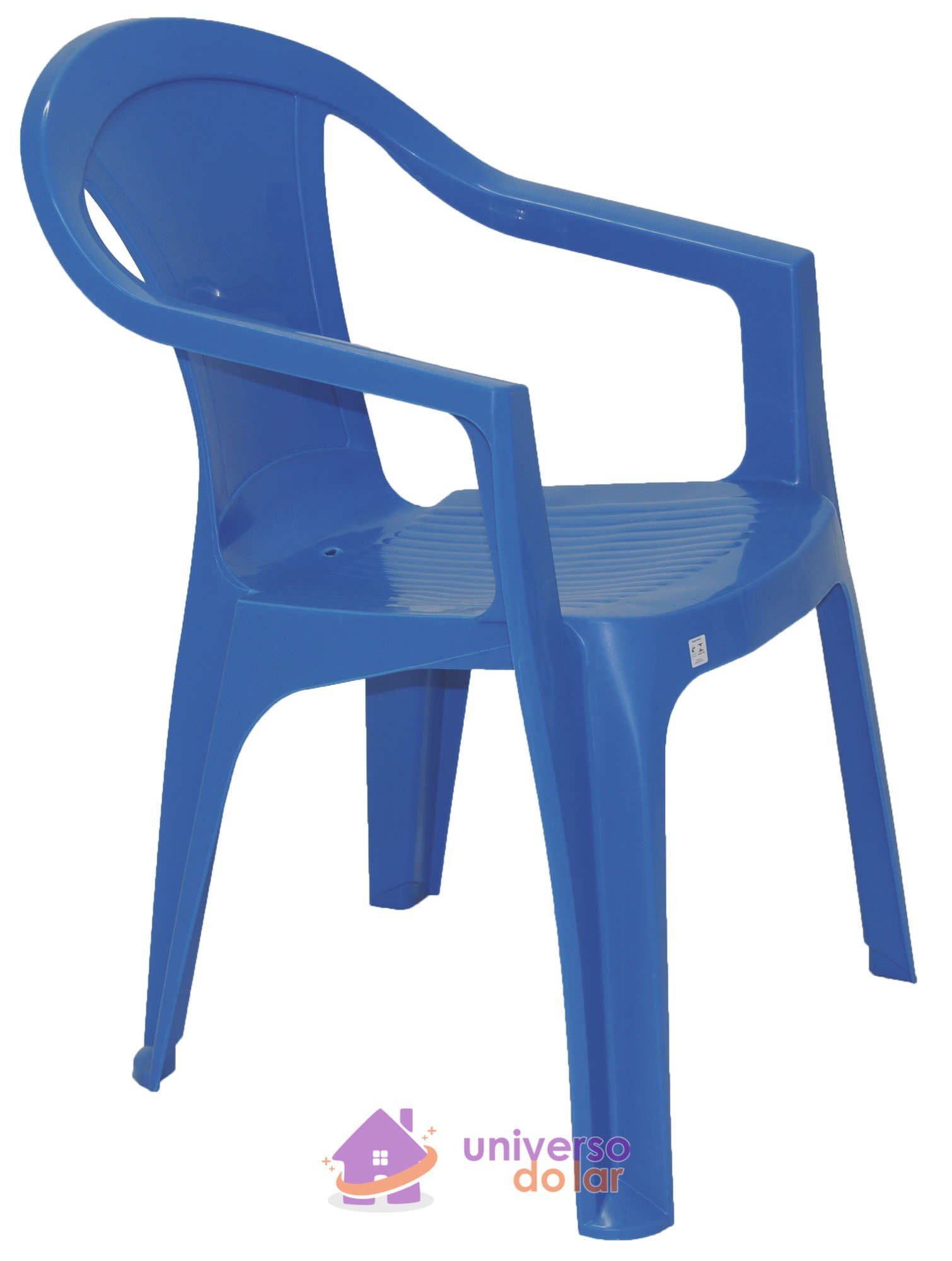 Cadeira Ilha Bela Com Braços Azul