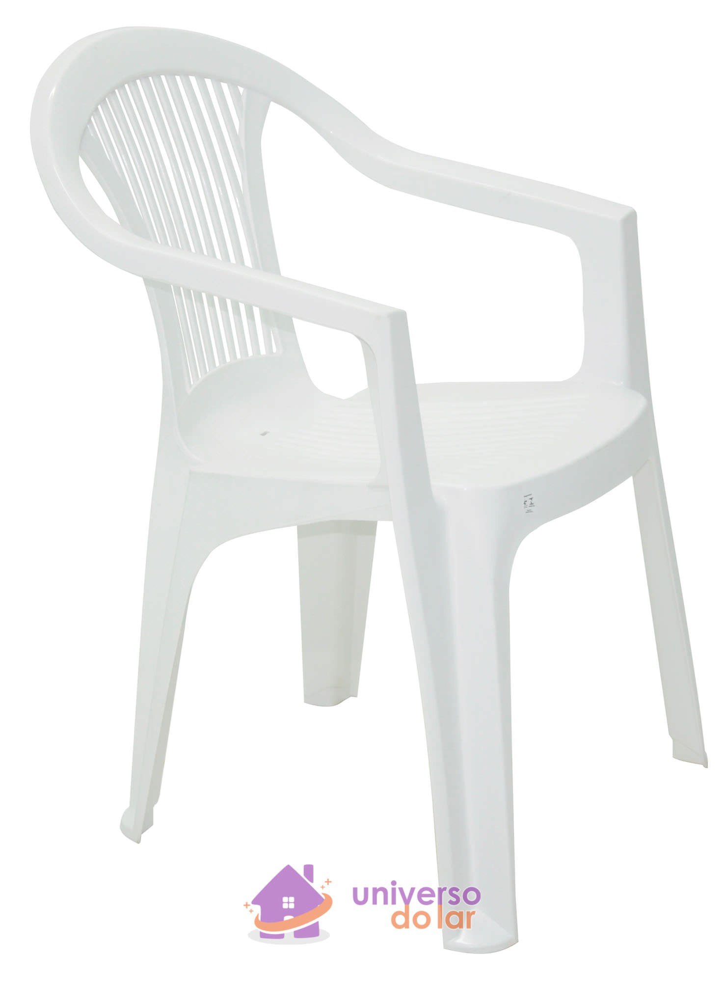Cadeira Guarapari Branco com Braços em Polipropileno