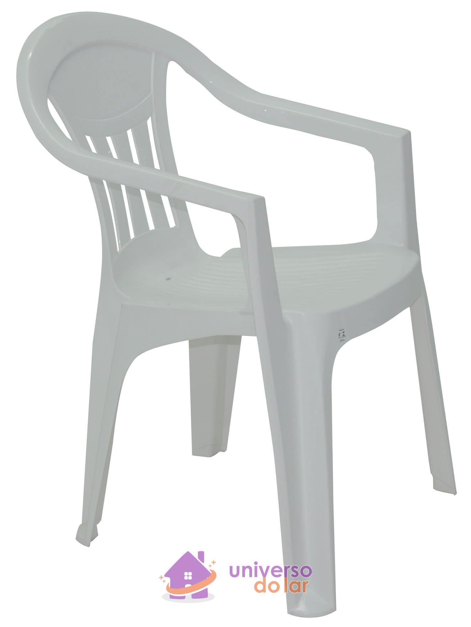 Cadeira Ilhabela Basic com Braços em Polipropileno Branco