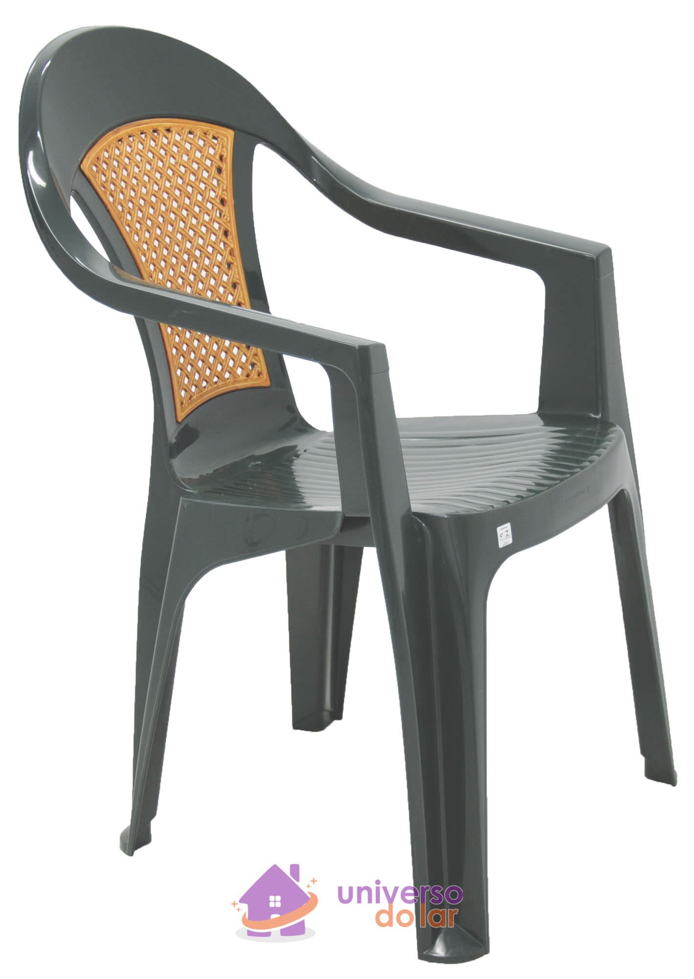 Cadeira Malibu Classic com Braços em Polipropileno Verde