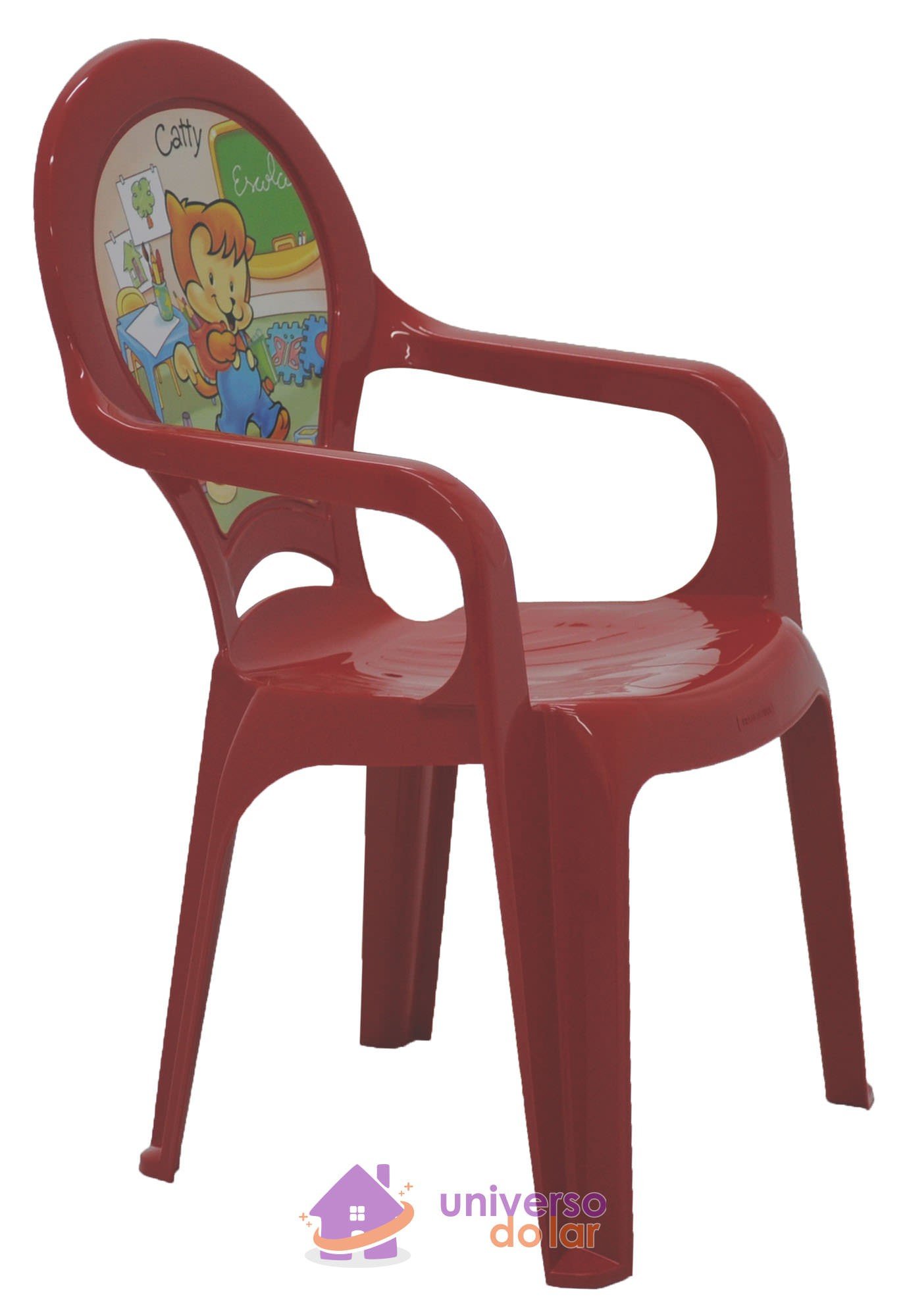 Cadeira Infantil Catty em Polipropileno Vermelho Adesivado