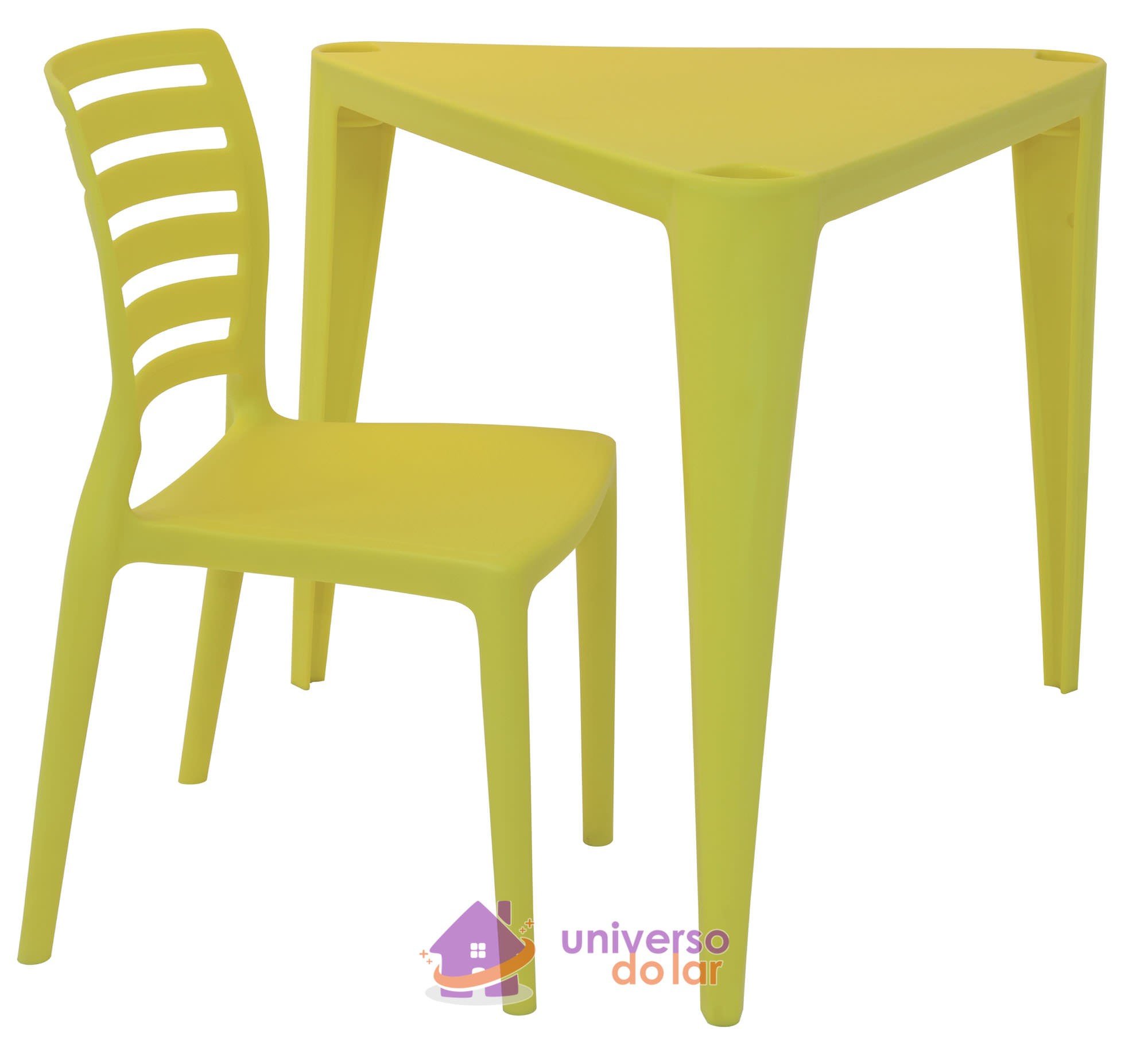 Conjunto de Mesa e Cadeira Sofia Infantil em Polipropileno