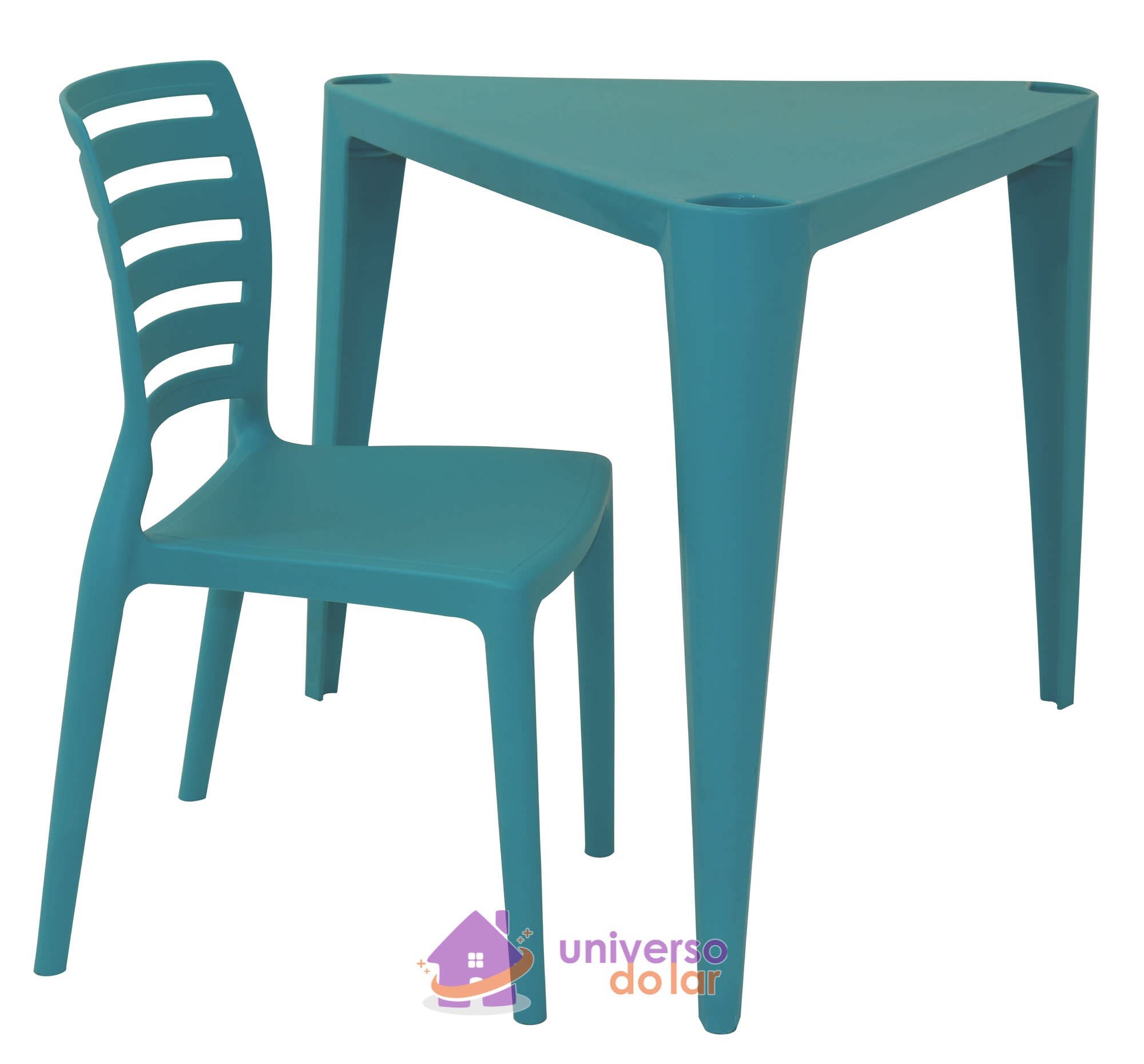 Conjunto de Mesa e Cadeira Sofia Infantil em Polipropileno